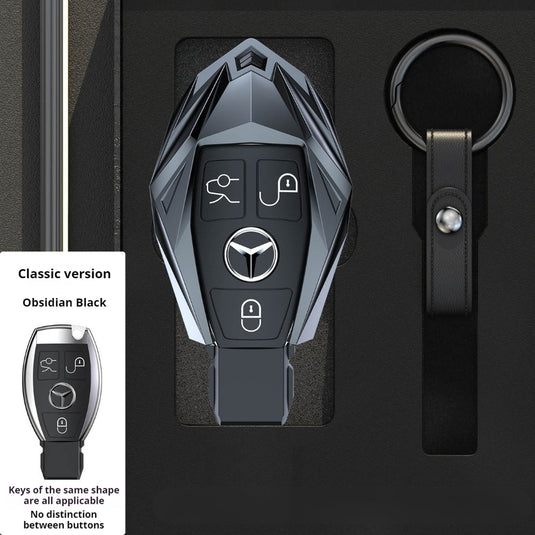 Mercedes Benz Mecha Style Zinc Alloy Car Key Fob Case Cover For Benz A, B, C, E, S, G-Class, GLA, GLB, GLC, GLE, GLS, CLA, CLS, EQC