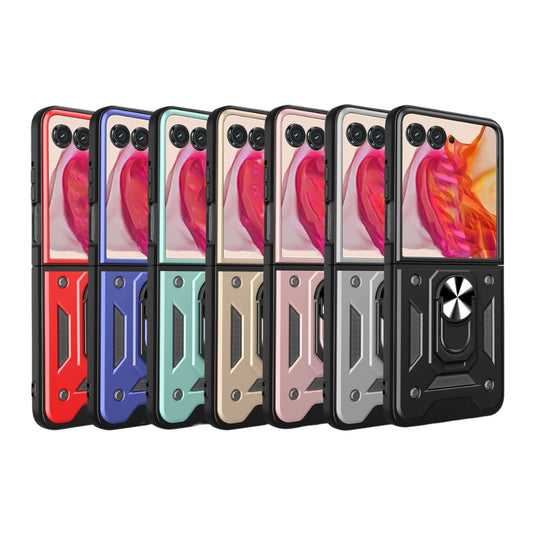 Motorola Moto Razr Plus 2024 - Armor Ring Holder TPU Hybrid PC Phone Case