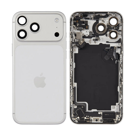 [Assembly With Flex] Apple iPhone 17 Pro Max - Back Rear Glass With Steel Plate With Wireless NFC Charging MagSafe Magnet & Flashlight Flex