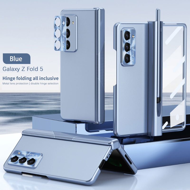 Cargue la imagen en el visor de la galería, [With Pen Slot] Samsung Galaxy Z Fold 6(SM-F956) - Full Coverage Electroplated Magnetic Hinge Shockproof Protective Case
