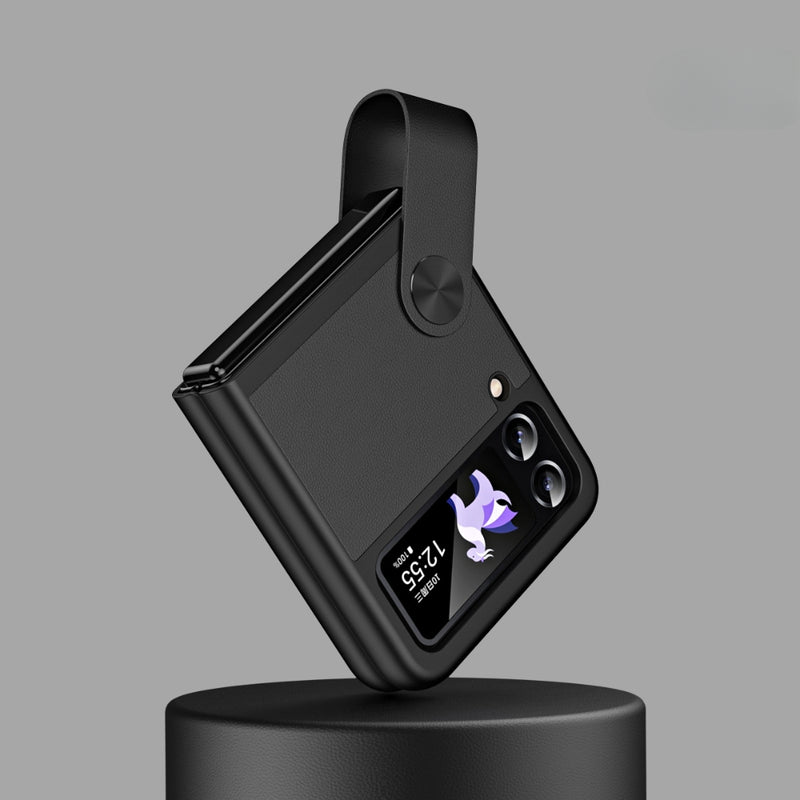 Chargez l&#39;image dans la visionneuse de la galerie, Samsung Galaxy Z Flip 5 (SM-F731) - PU Leather Handheld Stand Phone Case
