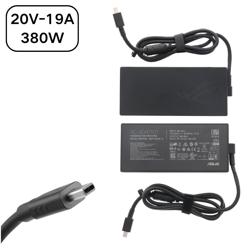 Chargez l&#39;image dans la visionneuse de la galerie, [20V-19A/380W][Rectangle Connctor] ASUS Asus ROG Strix G18 G815 G815LW / ROG Strix Scar 18 G835 G835LW G835LX Series - Laptop AC Power Supply Adapter Charger
