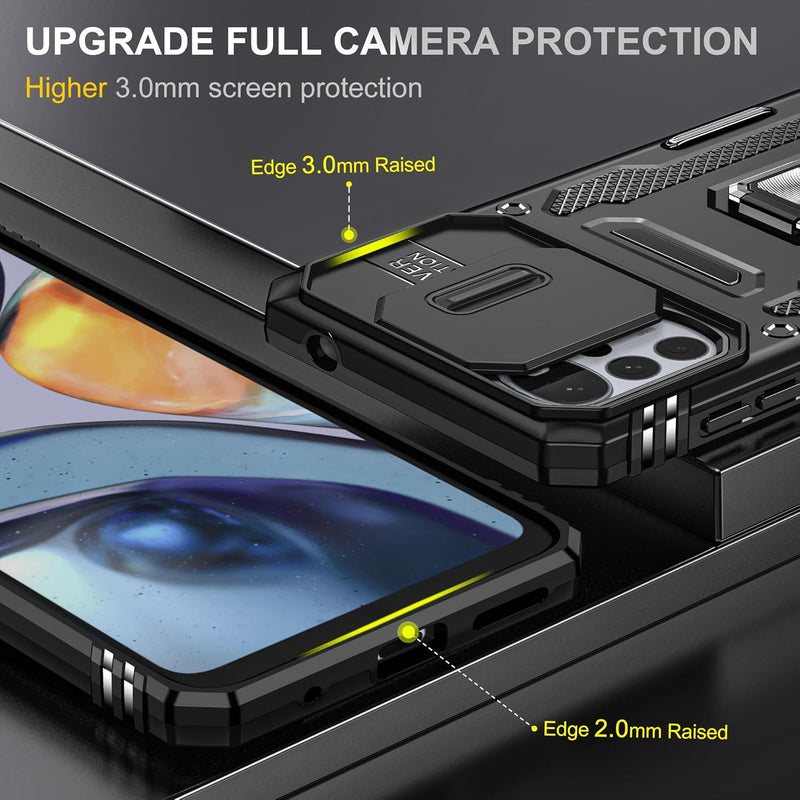 Load image into Gallery viewer, [Magnetic Rotable Kickstand][Slide Camera Cover] Motorola Moto G22 - Shield Shockproof Rugged Heavy Duty Case - Polar Tech Australia

