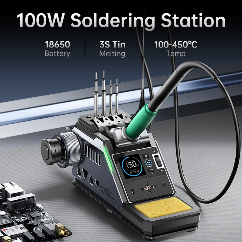Cargue la imagen en el visor de la galería, [DWS-P2] FNIRSI All-in-One F210 / F245 Smart Digital Display Constant-Temperature Soldering Station
