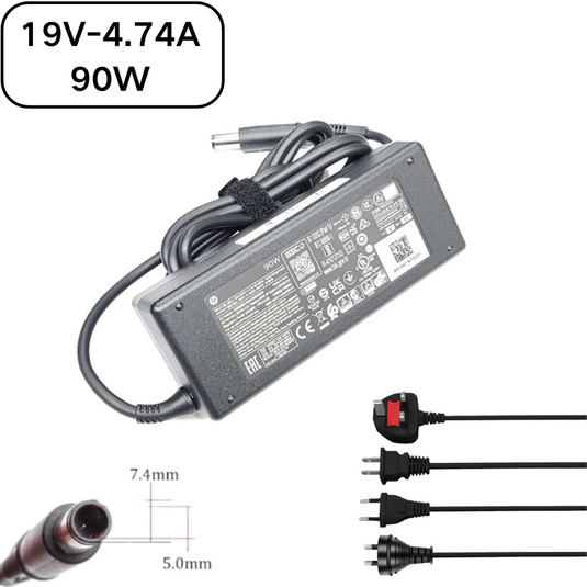 [19V-4.74A/90W][7.4x5.0] HP HP All-in-One 24 PC 24-cb / Desktop 27-cb / ProDesk 600 G6 Desktop Mini PC Series - Laptop AC Power Supply Adapter Charger