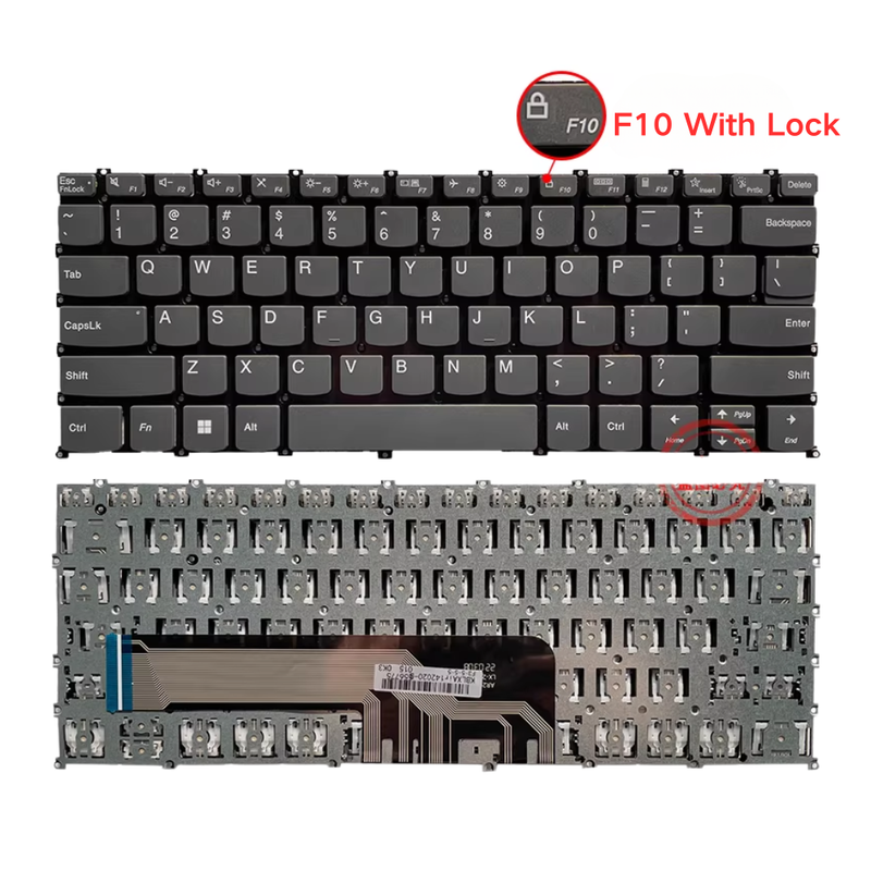 Cargue la imagen en el visor de la galería, Lenovo IdeaPad 5 2-in-1 14IRU9 14IRH9 14Q8X9 14AHP9 Series - Laptop Keyboard With Backlit US English Layout - Polar Tech Australia

