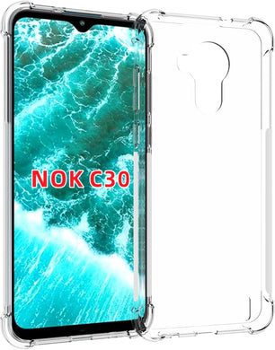 Nokia C30 - AirPillow Cushion Transparent Soft Clear TPU Four Corners Protective Case - Polar Tech Australia