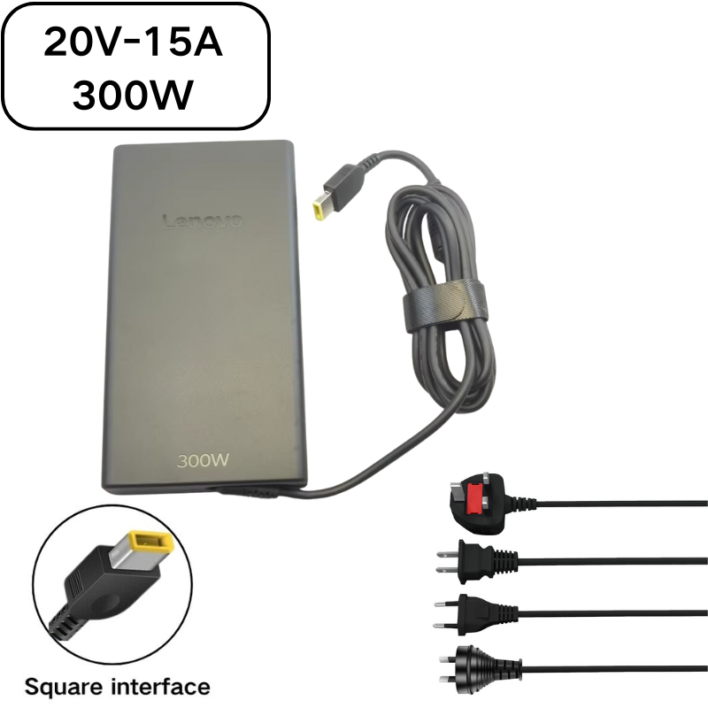 Chargez l&#39;image dans la visionneuse de la galerie, [20V-15A/300W][Yellow Square Slim Tip][Slim GaN] Lenovo Legion R9000P Y9000 Y7000P Y9000K R9000K Y9000P Y7000P Y9000P 2025 Gaming Series - Laptop AC Power Supply Adapter Charger - Polar Tech Australia
