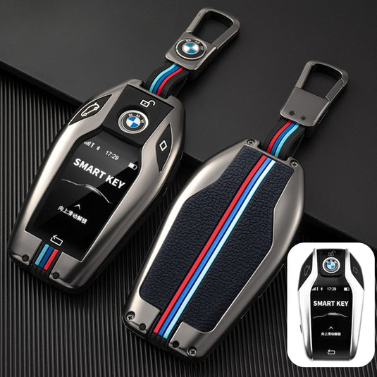 BMW Metal Shell & Soft Silicone Full Protection Car Key Fob Case Cover For 5, 6, 7 Series, X3, X5, X6, X7