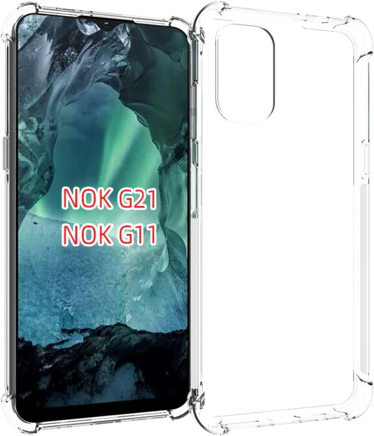 Nokia G21/G11 - AirPillow Cushion Transparent Soft Clear TPU Four Corners Protective Case - Polar Tech Australia
