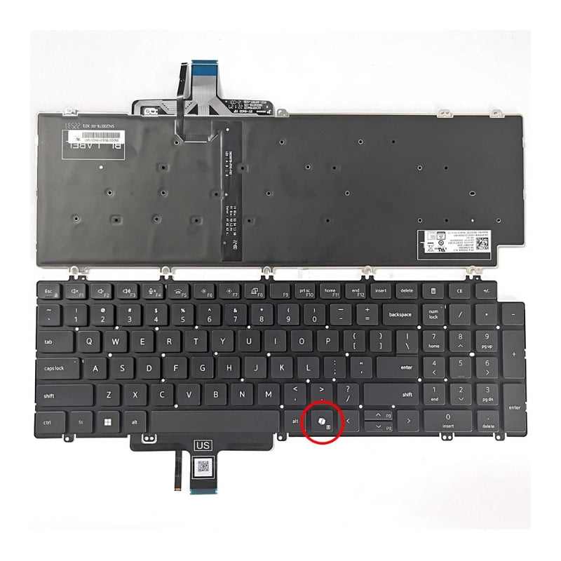 Cargue la imagen en el visor de la galería, Dell Latitude 5520 5521 5530 5531 5540 Series - Laptop Keyboard With Backlit US Layout
