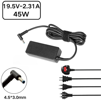 [19.5V-2.31A/45W][4.5x3.0 Blue Tip] HP Pavilion 11 13 15 & HP Elitebook Folio Laptop AC Power Supply Adapter Charger