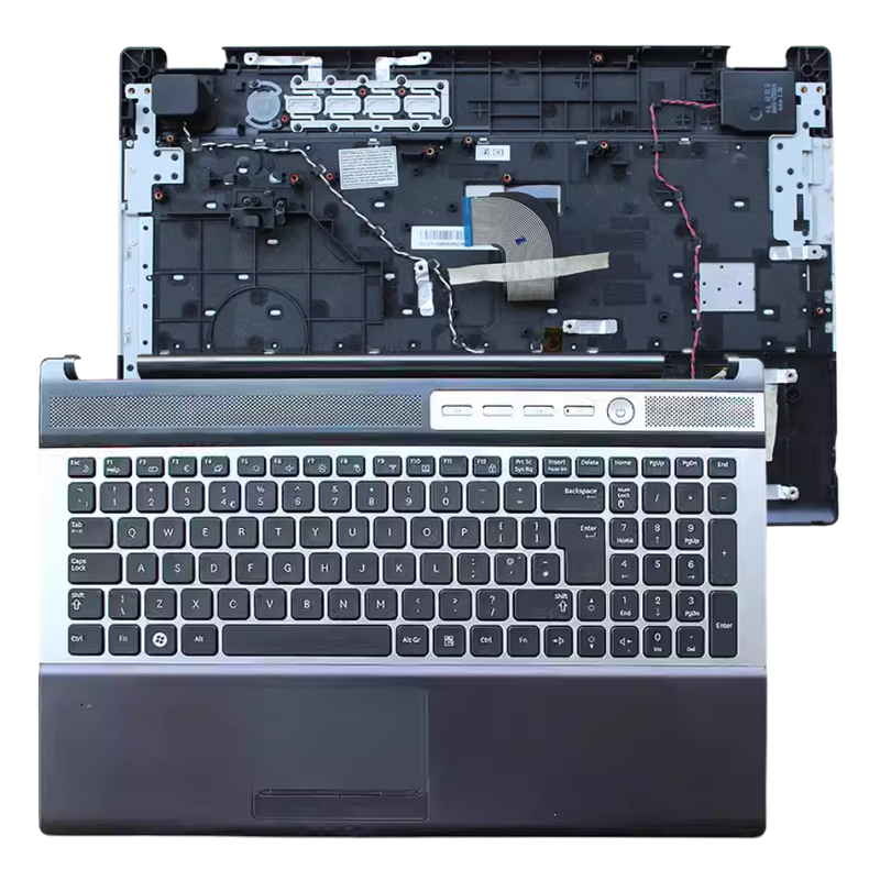 Cargue la imagen en el visor de la galería, Samsung RF510 RF511 Series - Laptop Palmrest Keyboard Frame Cover UK US Layout - Polar Tech Australia

