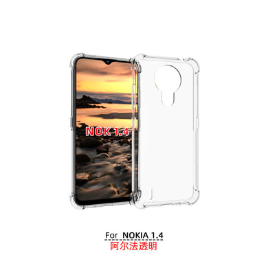 Nokia 1.4 - AirPillow Cushion Transparent Soft Clear TPU Four Corners Protective Case - Polar Tech Australia