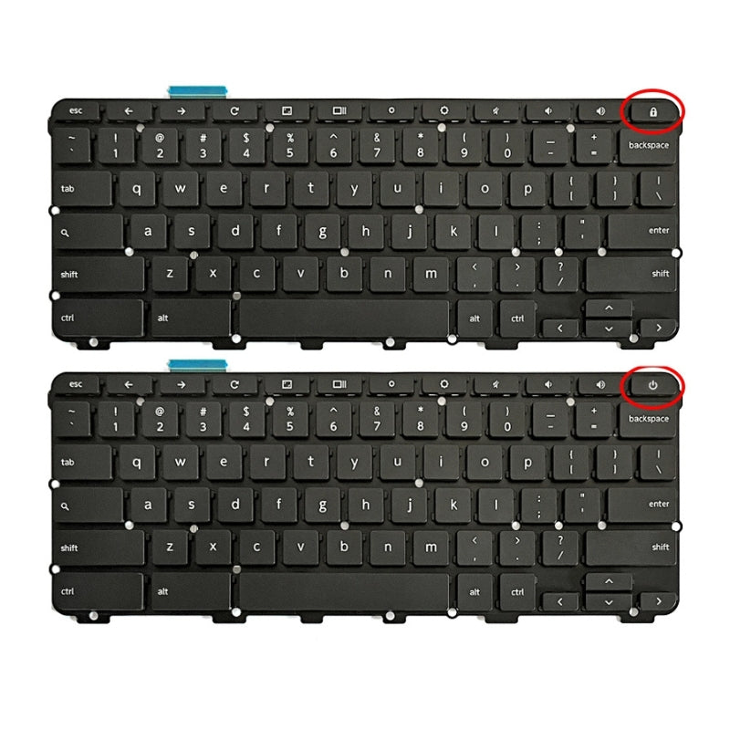 Cargue la imagen en el visor de la galería, Lenovo 100e Chromebook 2nd Gen MTK 81QB Series - Laptop Keyboard Without Backlit US Layout
