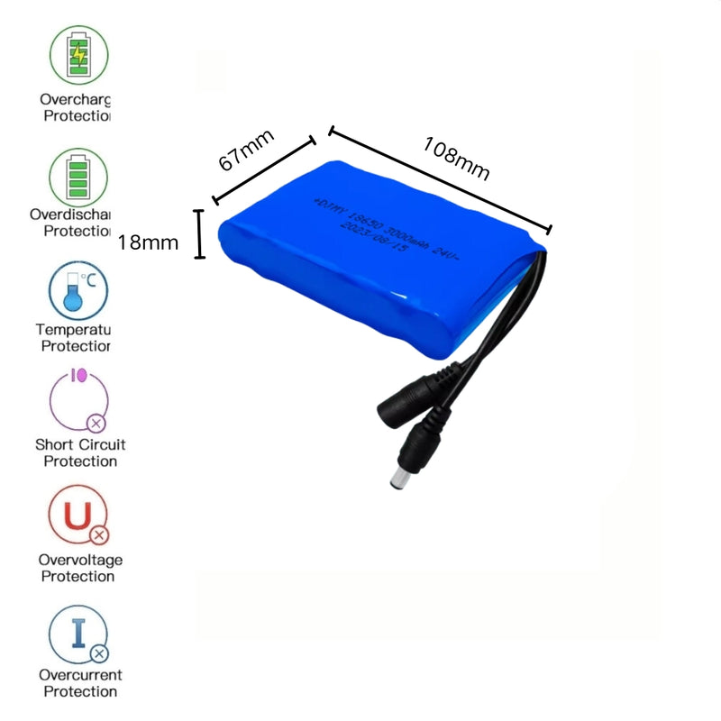 Load image into Gallery viewer, [DC Connector][18650] Universal 3000mAh 24V Rechargeable Li-Ion Lithium Polymer Battery - Polar Tech Australia
