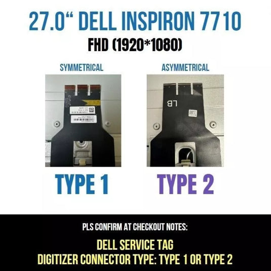 Dell Inspiron 27 inch 7790 9900 7780 7770 MV270FHM-N30 AIO - Laptop LCD Display Touch Screen Digitizer Panel Assembly - Polar Tech Australia