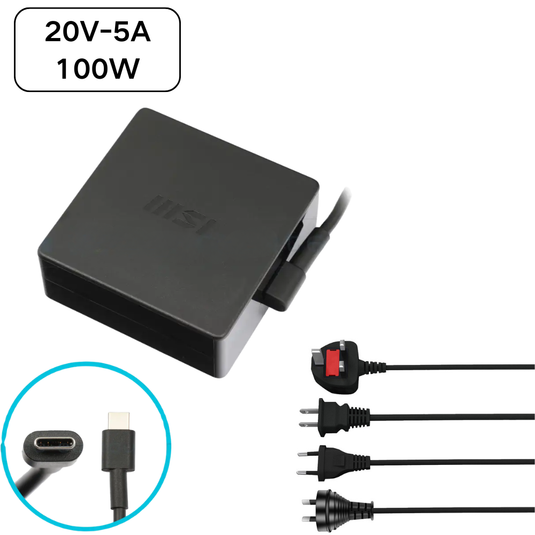 [20V-5A/100W][Type-C] MSI Prestige 14 15 / DELL Latitude 11 5175 5179 7275 7370 5280 5480 5580 7280 7480 7380 / XPS 12 9250 Laptop AC Power Supply Adapter Charger - Polar Tech Australia