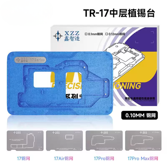[XZZ] iPhone 17 Series 4 in 1 Fixture Middle Layer Motherboard Reballing Soldering Platform With Stencil - Polar Tech Australia