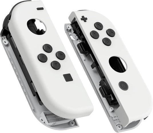 Nintendo Switch & Switch OLED White Custom Housing Case with Full Set Button for Joycon Handheld Controller Replacement Shell Buttons