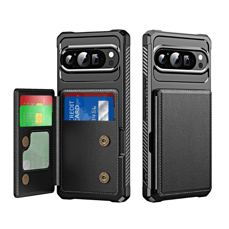 Cargue la imagen en el visor de la galería, Google Pixel 9 Pro XL - Horizontal Flip Card Bag Holder Leather Phone Case - Polar Tech Australia
