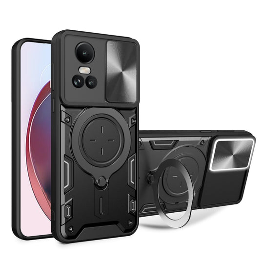 [Built-in Stand][With Slide Lens Cover] OPPO Reno10 Pro+ 5G  (PHU110, CPH2521) - Anti-Drop Protective Shell Case - Polar Tech Australia