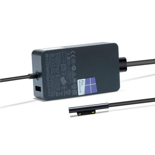 36W AC Adapter Charger For Microsoft Surface Pro 4, Pro 3, 1631, 1625 – 12V 2.58A – Black