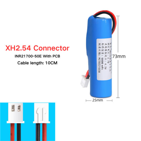 [XH2.54 Connector][21700] EVE 5000mAh 3.7V - Rechargeable Li-Ion Lithium Polymer Battery