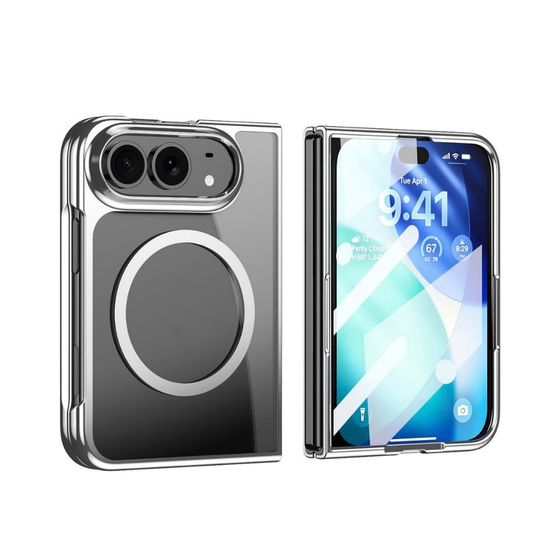 Load image into Gallery viewer, Apple iPhone Ultra - Clear Plated Magnetic Integrated Film Phone Case
