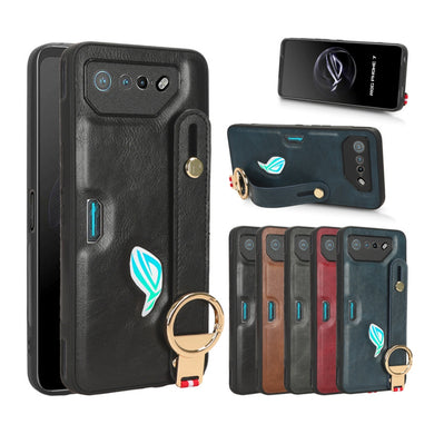 Asus ROG Phone 7 - Wristband Leather Back Phone Case