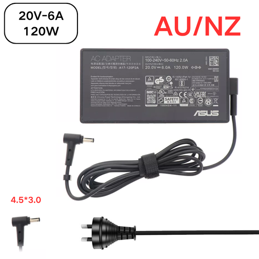 [20V-6A/120W][4.5x3.0] ASUS K3500PC Laptop AC Power Supply Adapter Charger