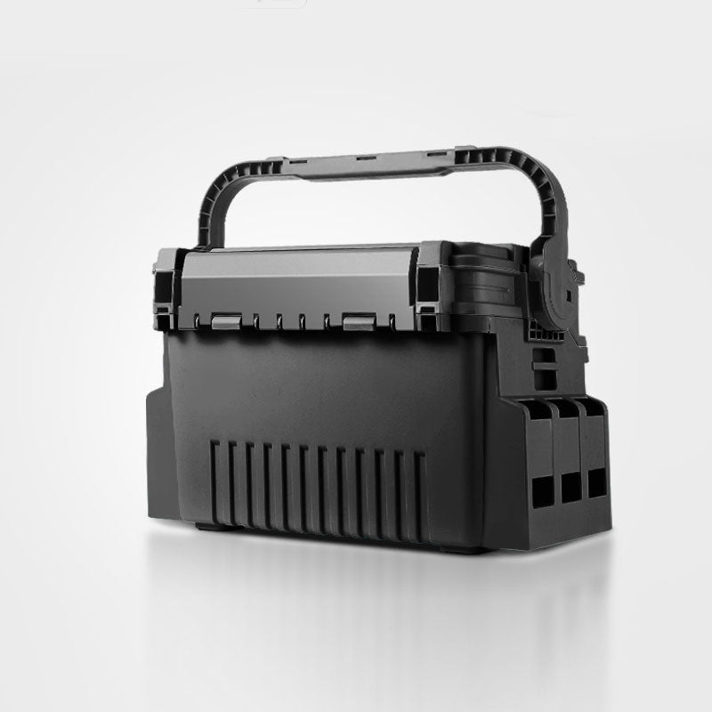 Chargez l'image dans la visionneuse de la galerie, Portable 2-Layer Fishing Tackle Box, Adjustable Compartment Tackle Bag with Rod &amp; Cup Holder
