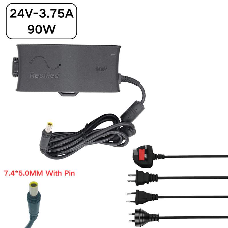 Load image into Gallery viewer, [24V-3.75A/90W][7.4*5.0MM With Pin] ResMed Res-Med CPAP and BiPAP Machines S10 370001 - AC Power Supply Cord Cable PS Charger Adapter - Polar Tech Australia
