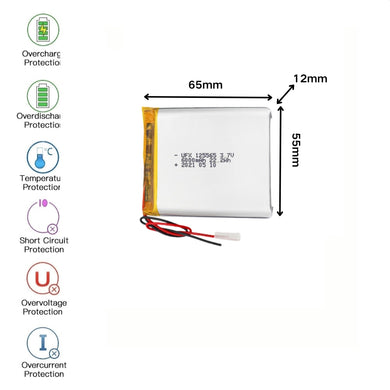 [PH2.0-JST Connector][125565] Universal 6000mAh 3.7V Rechargeable Li-Ion Lithium Polymer Battery - Polar Tech Australia