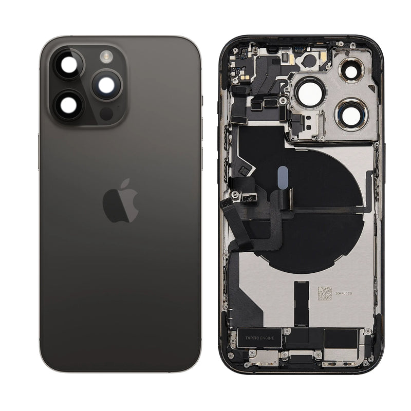 Chargez l'image dans la visionneuse de la galerie, [With Built-in Parts] Apple iPhone 14 Pro - Back Rear Glass &amp; Middle Housing Frame Assembly (US Without SIM Tray Version)
