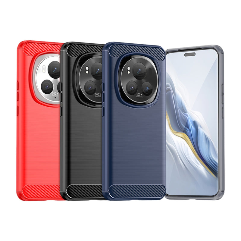 Cargue la imagen en el visor de la galería, Honor Magic6 Pro (BVL-AN16, BVL-N49) - Carbon Fiber Brushed Texture TPU Phone Case
