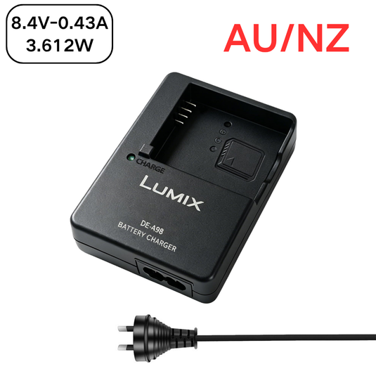 [DE-A98][8.4V-0.43A] Panasonic DMW-BLE9E / DMW-BLG10 LUMIX DMC-S6 DMC-GF3C DMC-LX85 Series - Camera Charger Power Supply Adapter