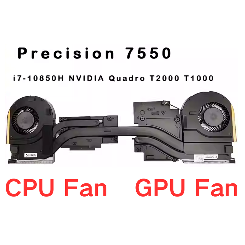 Load image into Gallery viewer, Dell Precision 7550 i7-10850H Gen 10 T1000 T2000 Series - Laptop CPU &amp; GPU Cooling Fan Cooler With Heatsink - Polar Tech Australia
