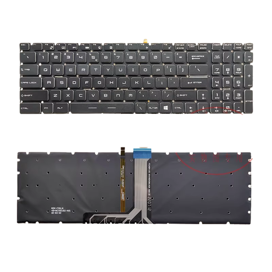 MSI GE62VR GT72 CX72 WS60 GP62 GP72 CR72 GL62M 7RD Series - Laptop Keyboard With Backlit US English Layout - Polar Tech Australia