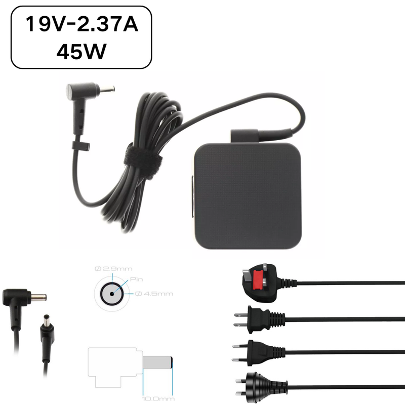 Load image into Gallery viewer, [19V-2.37A/45W][4.5x3.0 &amp; 4.5×2.9mm] ASUS Vivobook 14 F1402 F1402ZA X1404 15 F1502ZA X1504 16 M1605 M1600 5 M1600 5 M11 5. 02ZA 605YA X1605ZA 17 X1702ZA Vivobook 14 OLED M1405 Laptop AC Power Supply Adapter Charger - Polar Tech Australia
