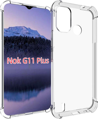 Nokia G11 Plus - AirPillow Cushion Transparent Soft Clear TPU Four Corners Protective Case - Polar Tech Australia