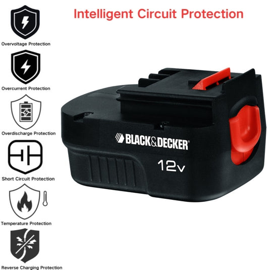 [A12E] Genuine Original Black & Decker (12V) - Replacement Electrical Tool Li-ion Battery - Polar Tech Australia