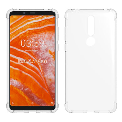 Nokia 3.1 Plus - AirPillow Cushion Transparent Soft Clear TPU Four Corners Protective Case - Polar Tech Australia