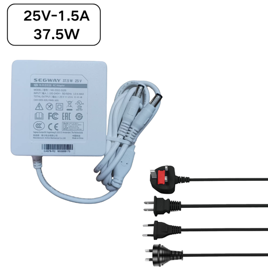 [37.5W/25V-1.5A][Dual 5.5*2.5MM] Segway Ninebot W1 Drift Ninebot E2 / E2 II / E2 E/ E2 Plus/C / C2 Pro Series - KickScooter Replacement Charger - Polar Tech Australia