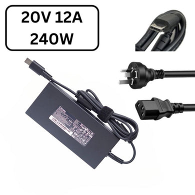 [20V-12A/240W][USB Pin] MSI Stealth 17 14 Studio MSI Creator Z16 HX CreatorPro Z16P Z17 MSI GP77 GS77 GE76 GE66 GP76 GP66 Laptop Power Supply Charger