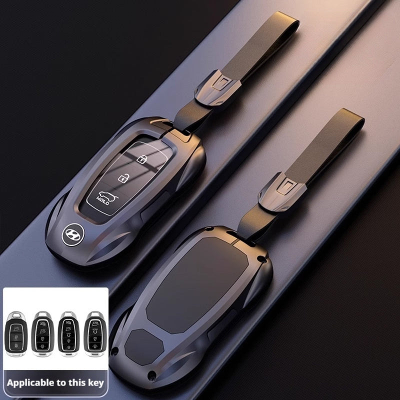 Load image into Gallery viewer, Hyundai Stylish Metal Car Key Fob Protective Case Cover For Tucson, Sport, Elantra, Santa Fe, ix35, ix25

