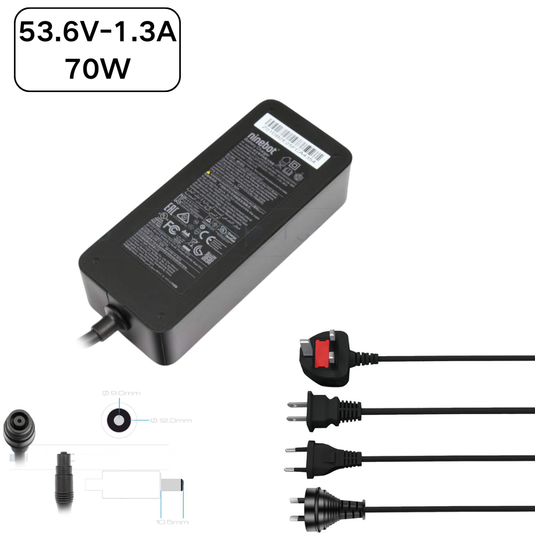 [70W/53.6V-1.3A] Segway Ninebot Segway MAX G3 / F3 F3 Pro / GT3 / ZT3 Pro Series - eKickScooter Standard Charger