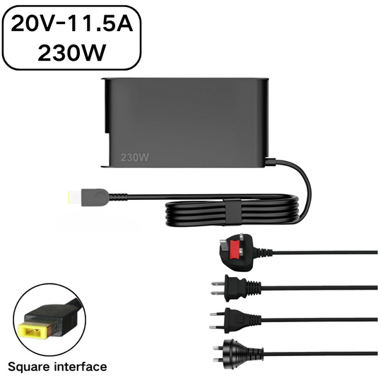 [20V-11.5A/230W][Yellow Square] Lenovo IdeaCentre & Thinkpad & Legion Gaming Laptop AC Power Supply Adapter Charger - Polar Tech Australia