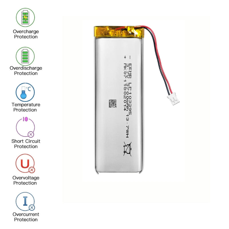 Load image into Gallery viewer, [PH2.0-JST Connector][103395] Universal 3700mAh 3.7V Rechargeable Li-Ion Lithium Polymer Battery - Polar Tech Australia
