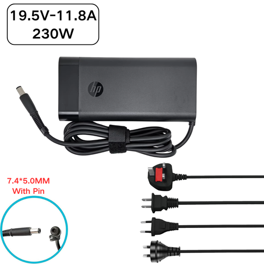 [19.5V-11.8A/230W][7.4x5.0][TPN-LA10] HP Zbook 17 G1 G2 / Omen 17-W 17-an / Envy 27-b - Laptop AC Power Supply Adapter Charger - Polar Tech Australia